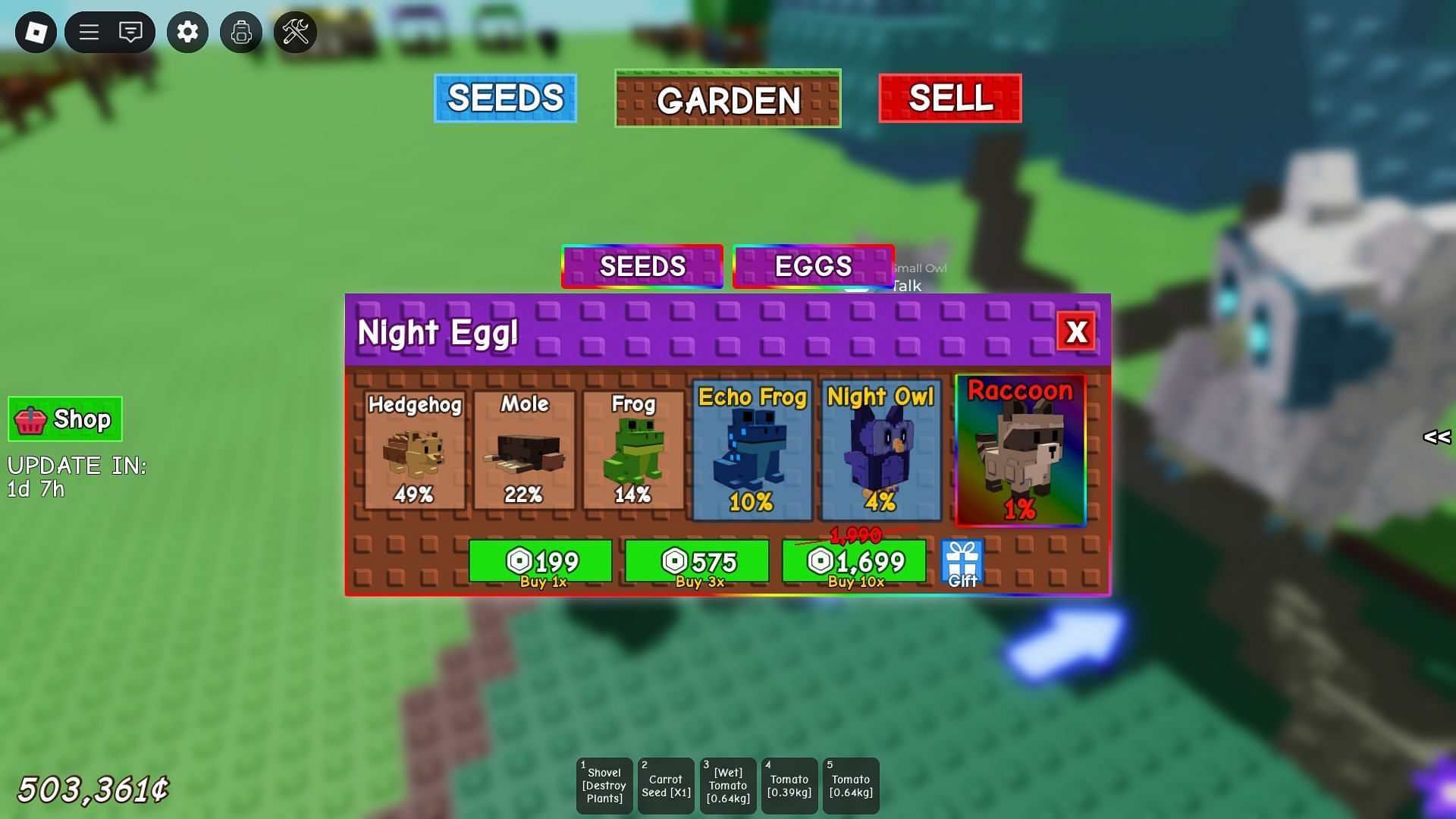 The Frog in the Night Egg pool (Image via Roblox)